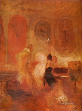 two boys singing Painting - Music Company Petworth Turner
